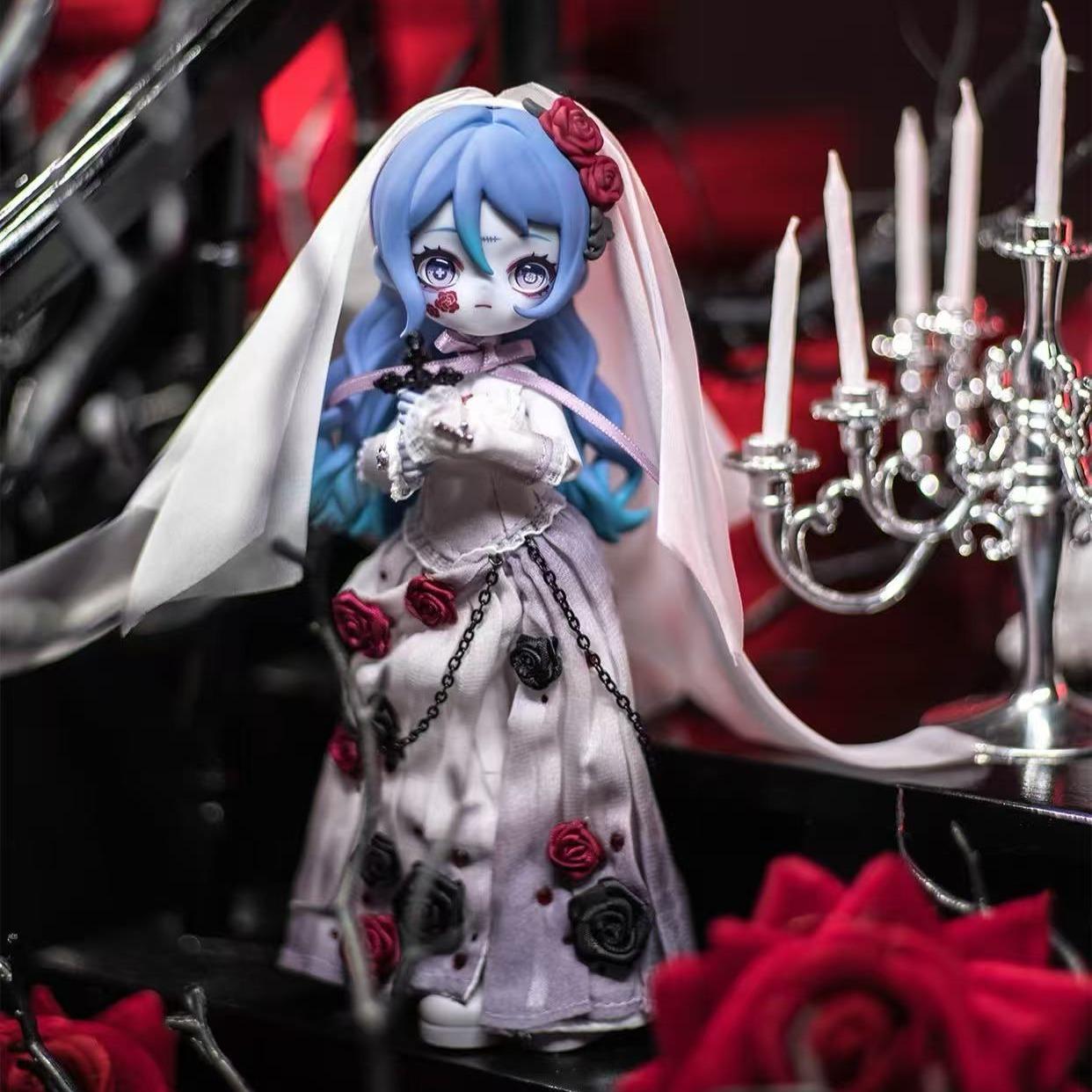 Nyssa:グロテスクナイトメアブラインドボックス-1/12スケールBJDアーティキュレートフィギュア、トレンディなコレクタブルトイ