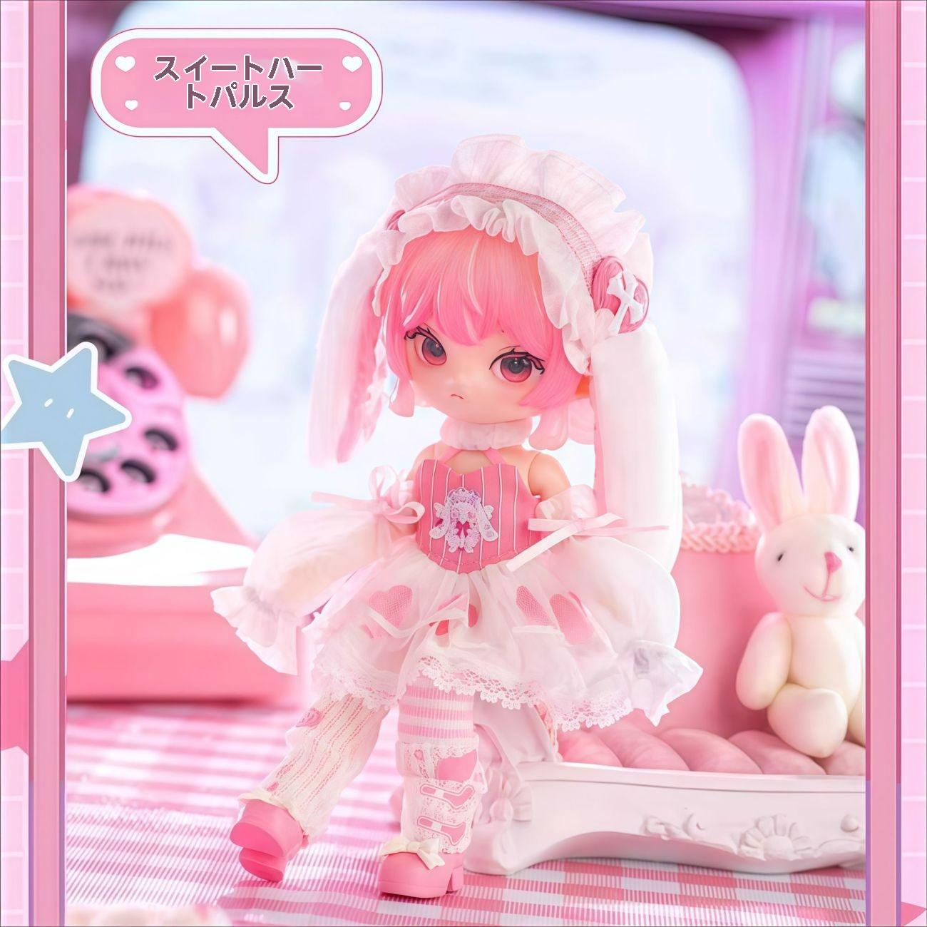 SIMONTOYS 莉洛洛 二進法 甘いお菓子シリーズ 1/12スケール BJD 可動ジョイント ドール セット付き コレクション ギフトに最適